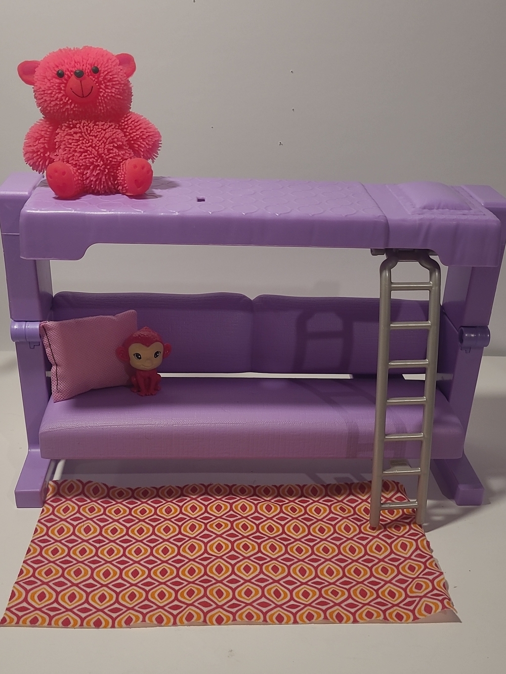 Barbie Purple Bunk Bed Playset with Pink Plush Bear